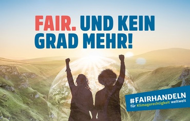 Key Visual der Faire Woche 2024 mit de Motto Fair. Und kein Grad mehr.