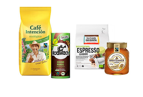 Vier Fairtrade-Produkte, Rewe Group-Verbrauchervoting 