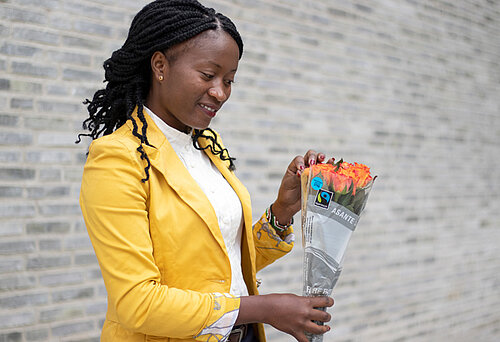 Florence Wanjiru Wanjiku, Personalassistentin auf der Flamingo-Blumenfarm in Naivasha in Kenia.