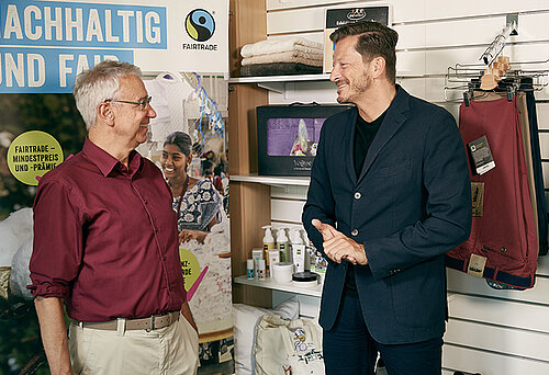 Kay Zimmermann und Dieter Overath im Gespräch